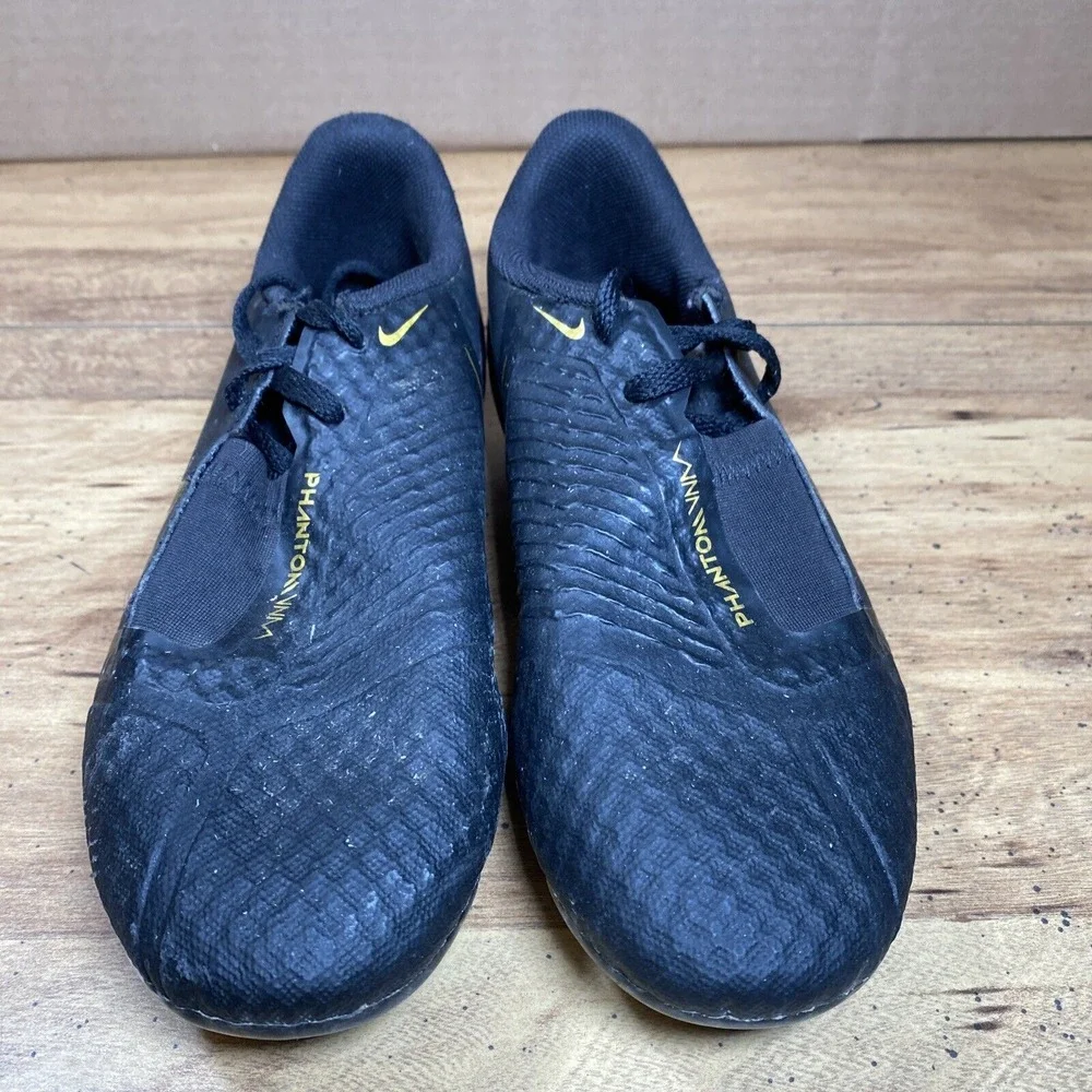 Nike Skin Soccer Cleats Phantom Venom Youth Size 2.5Y Black Gold Kids Outdoor‎